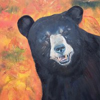 Buy canvas prints of Autumn Bear by Jan Dappen