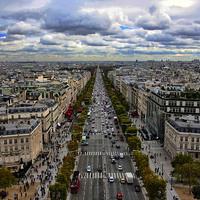 Buy canvas prints of Champs Elysees by Richard Cruttwell
