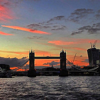 Buy canvas prints of River Thames Sunset by Richard Cruttwell