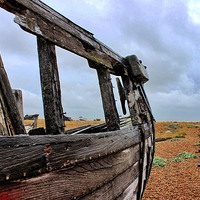 Buy canvas prints of Wreck at Dungeness by Richard Cruttwell