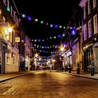 Buy canvas prints of Rochester at Night by Richard Cruttwell