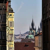Buy canvas prints of Prague Cityscape by Richard Cruttwell