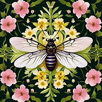Buy canvas prints of Bee and Flower by Scott Anderson