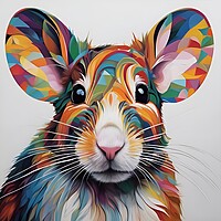 Buy canvas prints of Colourful Mouse Portrait by Scott Anderson