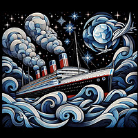 Buy canvas prints of Vintage Ocean Cruise Liner by Scott Anderson