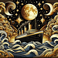 Buy canvas prints of Vintage Ocean Cruise Liner by Scott Anderson