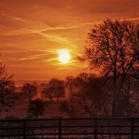 Buy canvas prints of Cotswolds Misty Morning by Scott Anderson