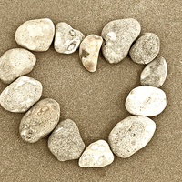 Buy canvas prints of Pebble Heart by Scott Anderson