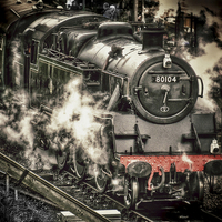 Buy canvas prints of Steam Train at Swanage by Scott Anderson