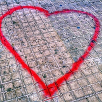 Buy canvas prints of Graffiti Love Heart by Scott Anderson