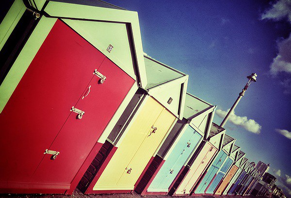 Brighton and Hove Beach Huts Picture Board by Scott Anderson