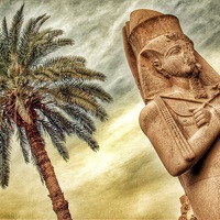 Buy canvas prints of Statue in Egypt by Scott Anderson