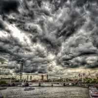Buy canvas prints of Stormy London Sky by Scott Anderson