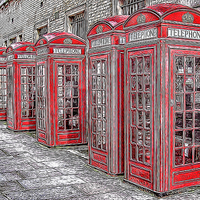Buy canvas prints of London Phone Boxes Part II by Scott Anderson