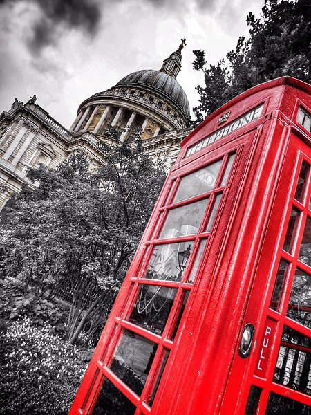  London Phone Box and St Pauls Picture Board by Scott Anderson
