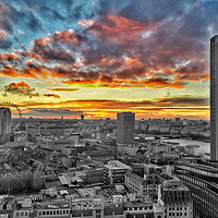 Buy canvas prints of Sunset over London by Scott Anderson