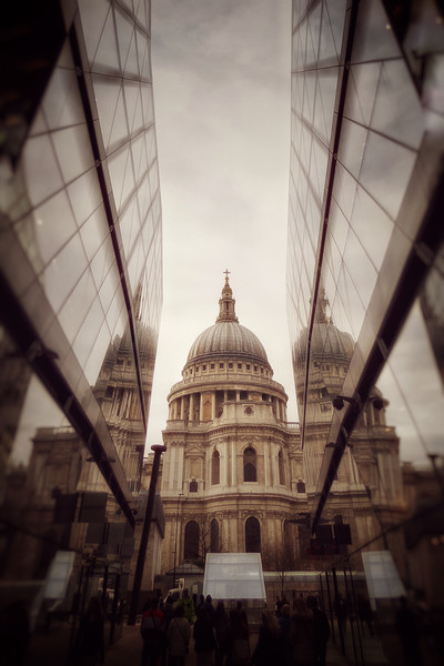 St Pauls Reflection Picture Board by Scott Anderson