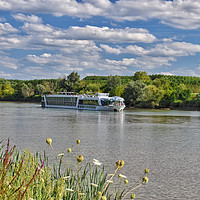Buy canvas prints of A river cruise boat in France by Scott Anderson