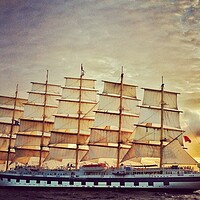 Buy canvas prints of Masted Sailing Ship by Scott Anderson