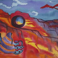 Buy canvas prints of Native Women at Window Rock by ellen levinson
