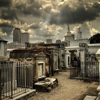 Buy canvas prints of Cloudy Day at St. Louis Cemetery by Greg Mimbs