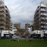 Buy canvas prints of Old meets New - Bristol Cathedral by Stephen Cocking