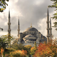 Buy canvas prints of The Blue Mosque in Istanbul by Andy Armitage