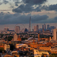 Buy canvas prints of Sunset skyline of London by Andy Armitage