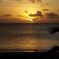 Buy canvas prints of sunset from Aitutaki runway by uk crunch