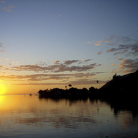 Buy canvas prints of sunset on Tahiti by uk crunch