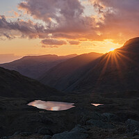 Buy canvas prints of Sunset over Great Gable by Dan Ward