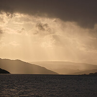 Buy canvas prints of Golden light on Loch Sunart by Dan Ward