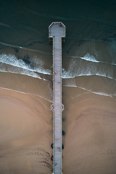 Saltburn by the Sea from above Picture Board by Dan Ward