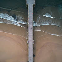 Buy canvas prints of Saltburn by the Sea from above by Dan Ward