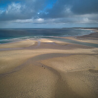 Buy canvas prints of Alone at the beach, Cornwall by Dan Ward