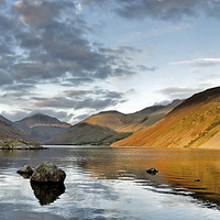 Buy canvas prints of Wastwater as the sun sets by Dan Ward