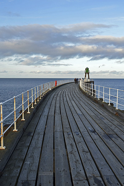 Whitby pier Picture Board by Dan Ward