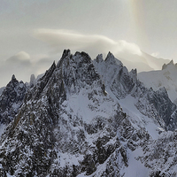 Buy canvas prints of Mont Blanc and Aiguille du Midi by Dan Ward