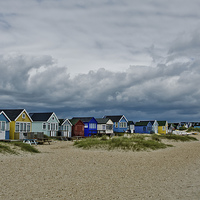 Buy canvas prints of Stormy skys at Mudeford spit by Dan Ward