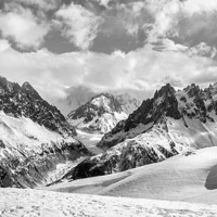 Buy canvas prints of  Mont Blanc mountain range by Dan Ward