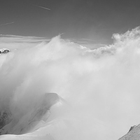 Buy canvas prints of  Up in the clouds, Chamonix by Dan Ward