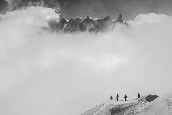 Into the clouds, Chamonix Picture Board by Dan Ward