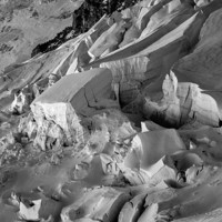 Buy canvas prints of  Broken ice, Chamonix by Dan Ward