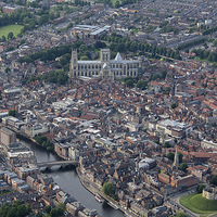 Buy canvas prints of York minster from above by Dan Ward