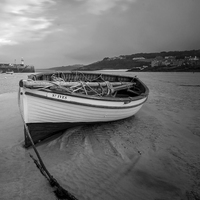 Buy canvas prints of  Saint Ives fishing boat by Dan Ward