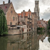 Buy canvas prints of  Reflections of Bruges by Dan Ward