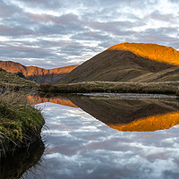 Buy canvas prints of Reflections of Pillar, The Lake District by Dan Ward