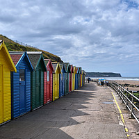 Buy canvas prints of Whitby beach Huts by Dan Ward