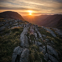 Buy canvas prints of Sunset over Wasdale, The Lake District by Dan Ward