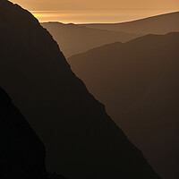 Buy canvas prints of Sunset layers, The Lake District by Dan Ward